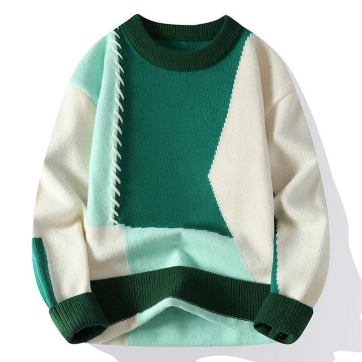 Bogdan | Artistic Patchwork Design Damenpullover