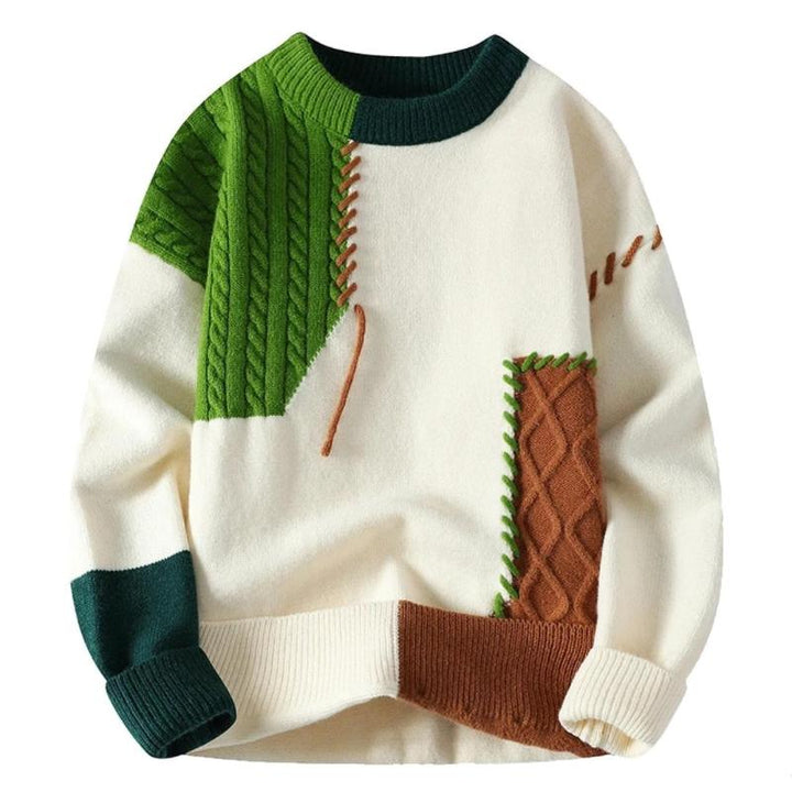 Bogdan | Artistic Patchwork Design Damenpullover