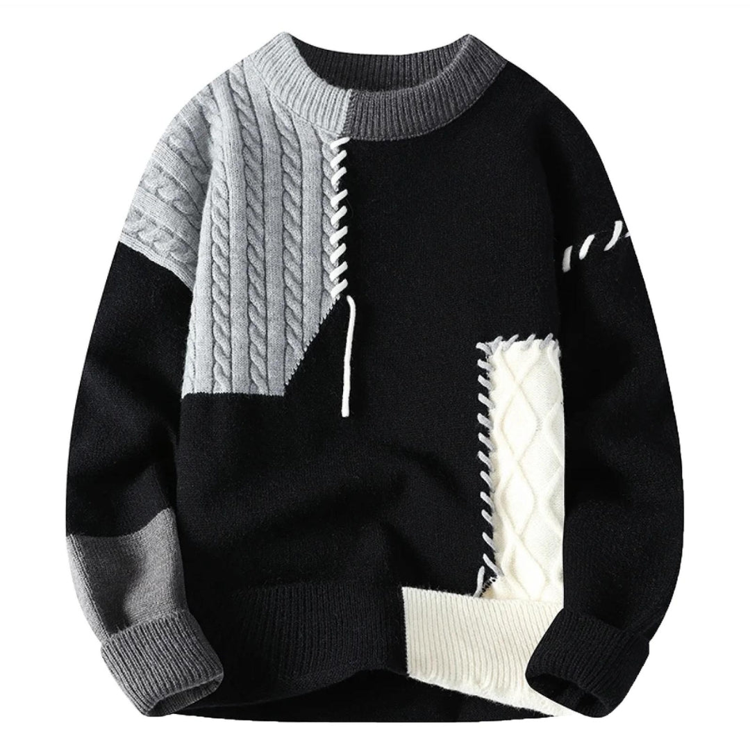 Bogdan | Artistic Patchwork Design Damenpullover