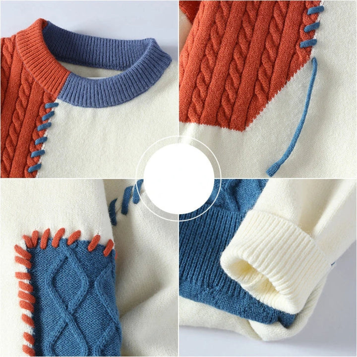 Bogdan | Artistic Patchwork Design Damenpullover