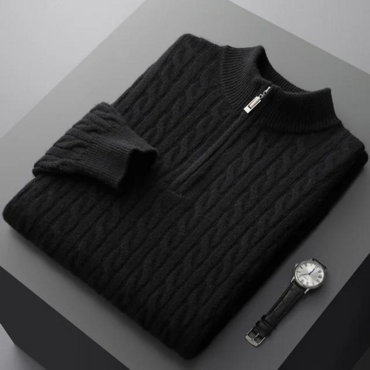 Robert | Premium Soft Fabric Herren Pullover mit halbem Reißverschluss