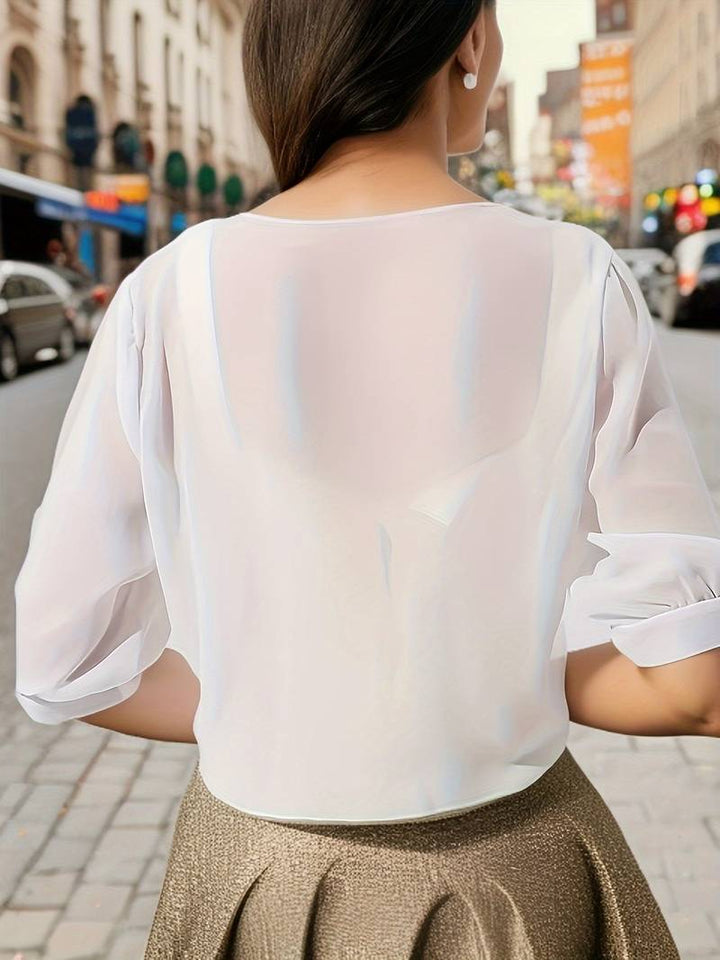 Floris | Elegante Offene Damenbluse