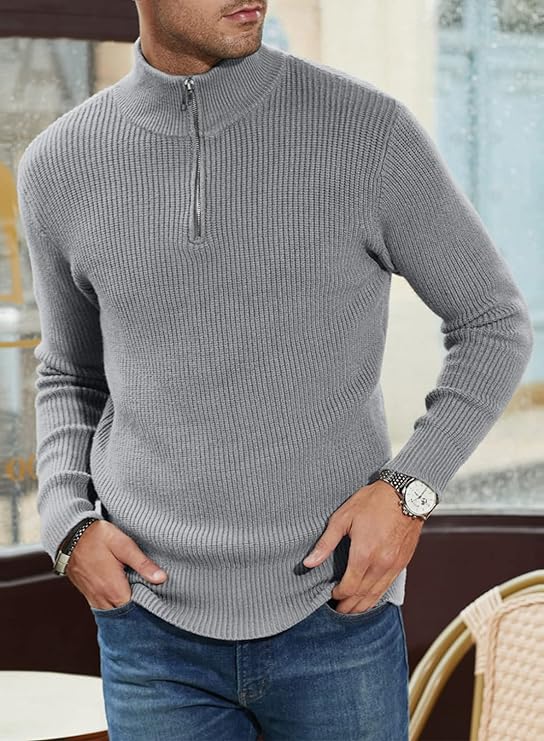 Georges | Moderner Eleganter Herren Reißverschluss Pullover