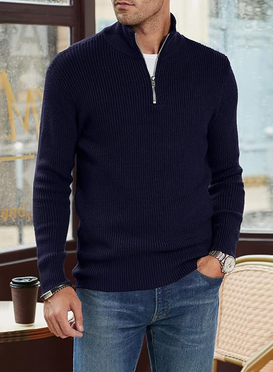 Georges | Moderner Eleganter Herren Reißverschluss Pullover