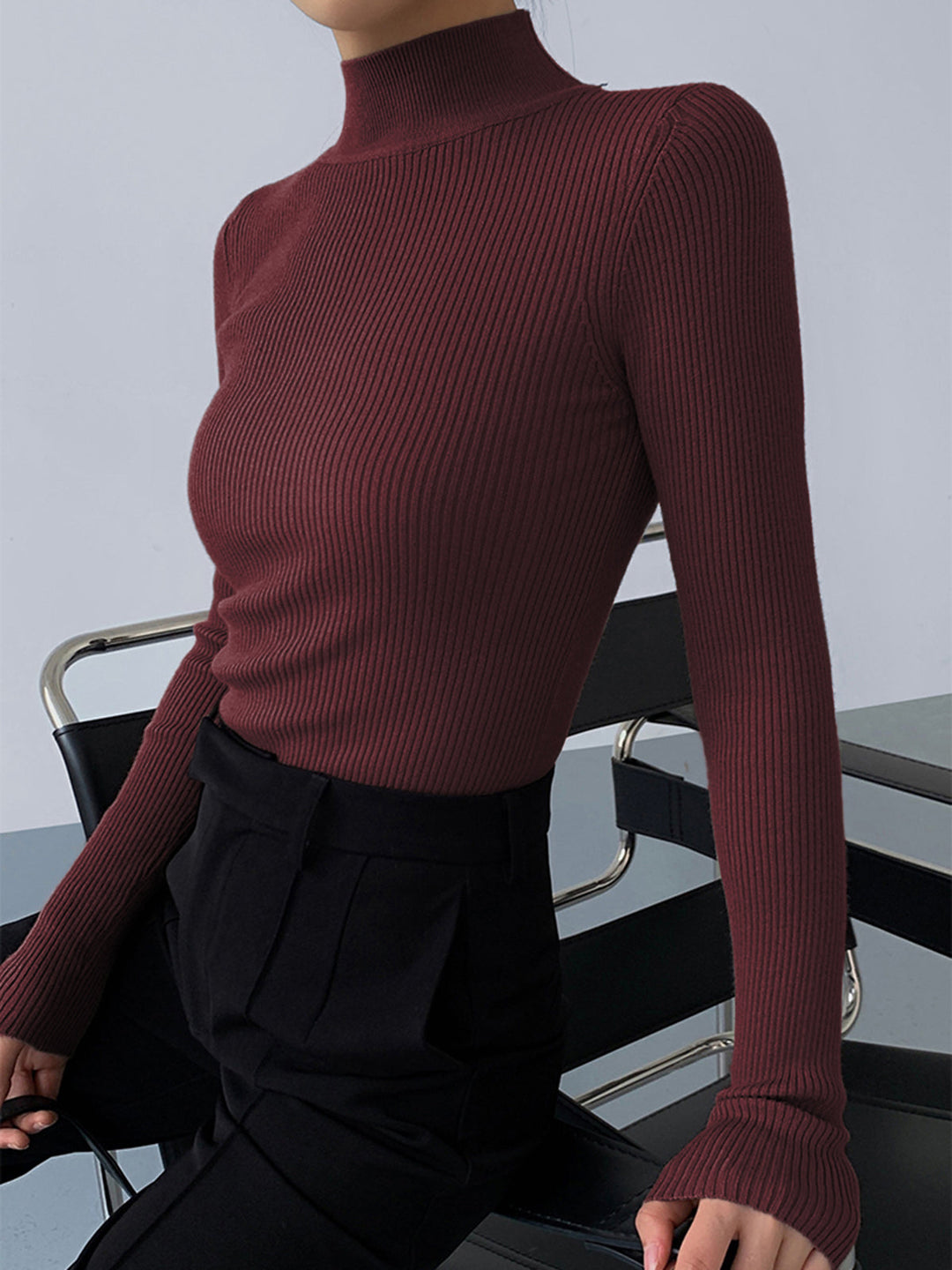 Solene | Long Sleeve Knit Top