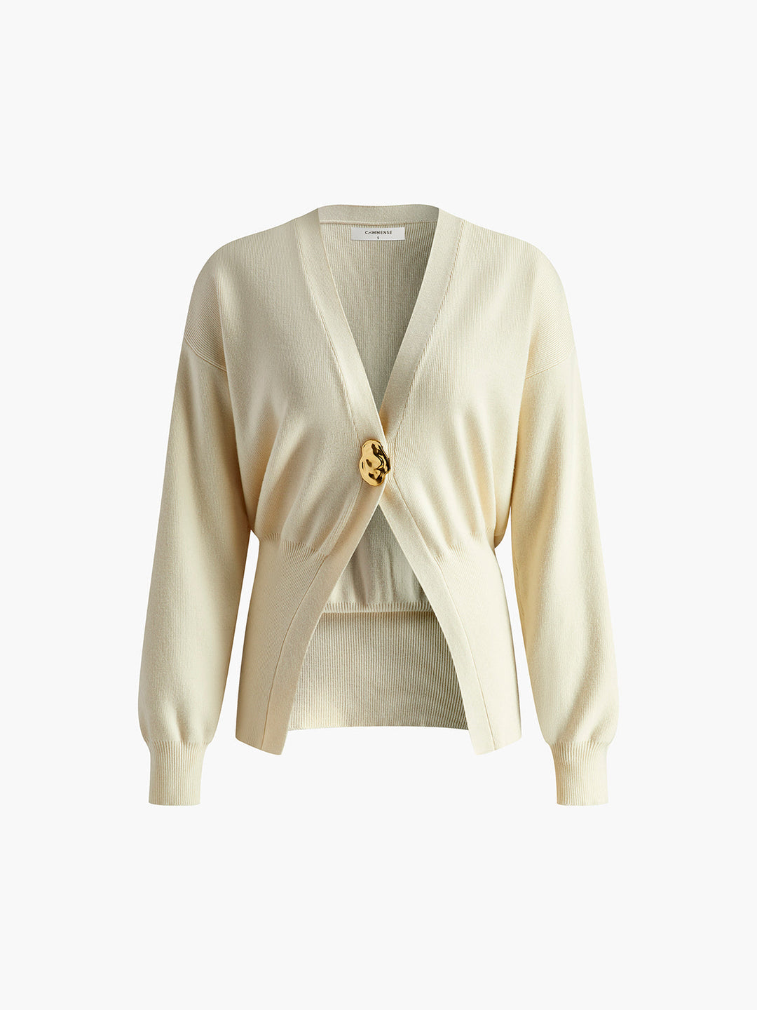 Maris | Golden Button Plain Cardigan