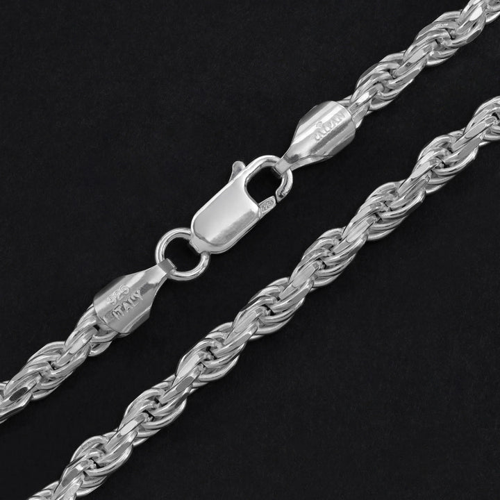 Kordelkette Rope Chain Armband 3,5mm - 925 Silber