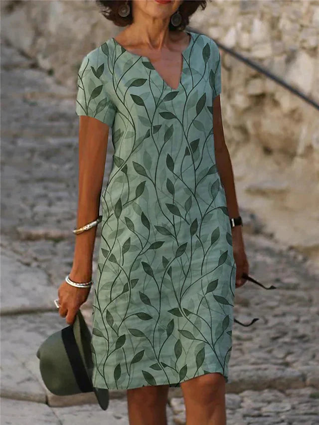 Yvonne | Mühelos Fließendes Damen Midi Kleid