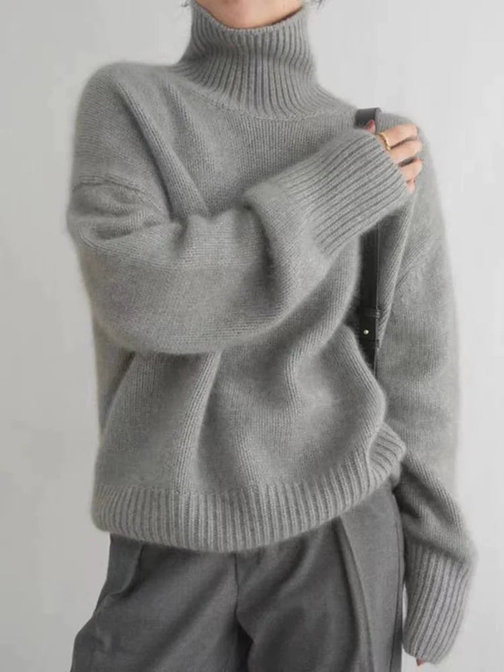 Edith | Weicher gestrickter Rollkragenpullover für Frauen