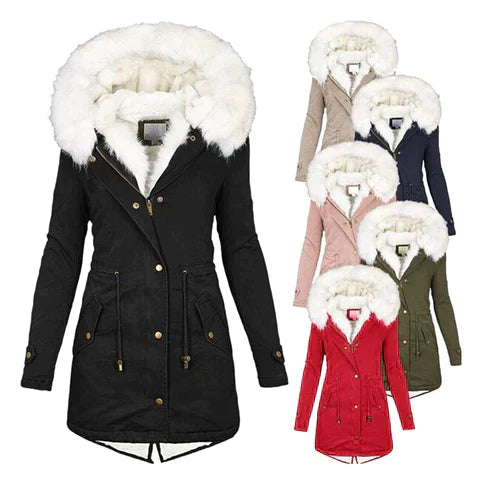 Asta | Elegante lange Komfort Damen Winterjacke