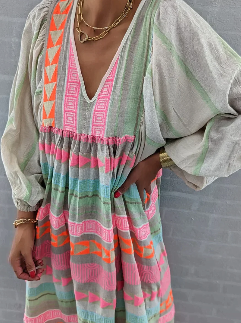 Olivette | Schick Lebendig Damen Sommerkleid
