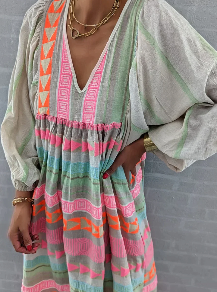 Olivette | Schick Lebendig Damen Sommerkleid