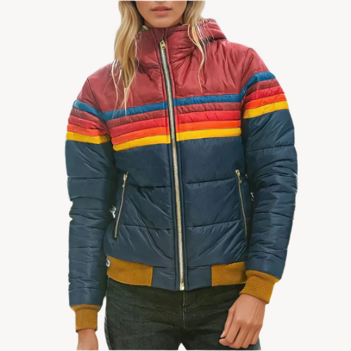 Roswitha - Retro-Parka mit Fellimitat-Kapuze