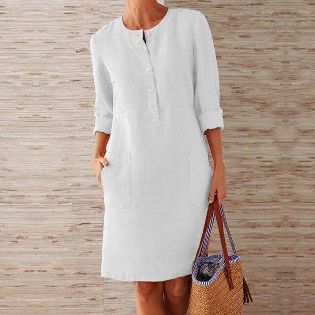 Ottilie | Schick Vielseitig Damen Midikleid