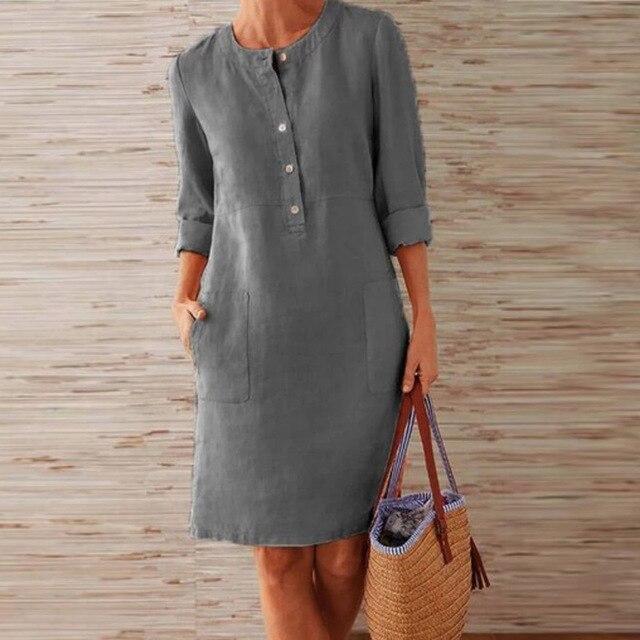 Ottilie | Schick Vielseitig Damen Midikleid