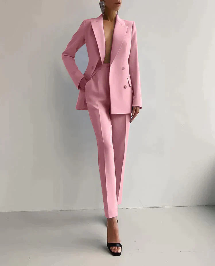 Giulia | Raffiniertes Zeitloses Damen Blazer- und Hosenset