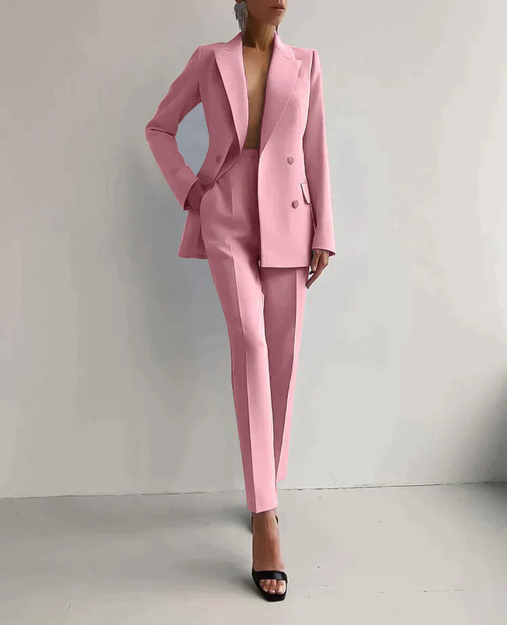 Giulia | Raffiniertes Zeitloses Damen Blazer- und Hosenset