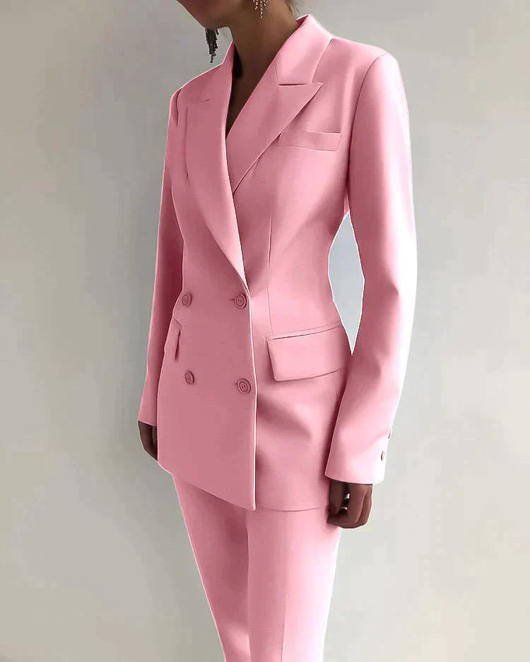 Giulia | Raffiniertes Zeitloses Damen Blazer- und Hosenset