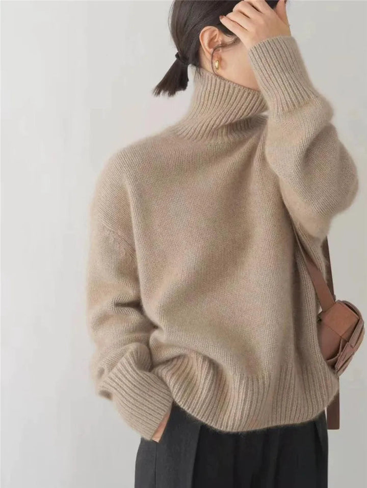 Edith | Weicher gestrickter Rollkragenpullover für Frauen