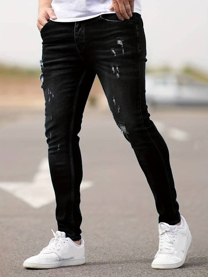 Quintus | Trendige Ripped Slim-Fit Herrenjeans