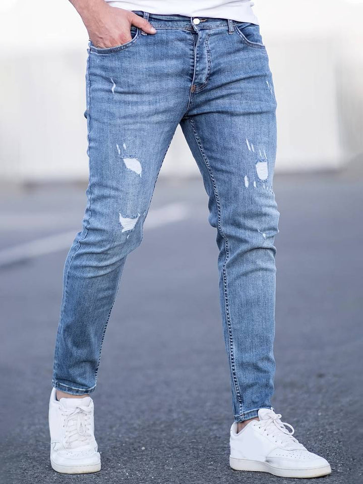 Quintus | Trendige Ripped Slim-Fit Herrenjeans