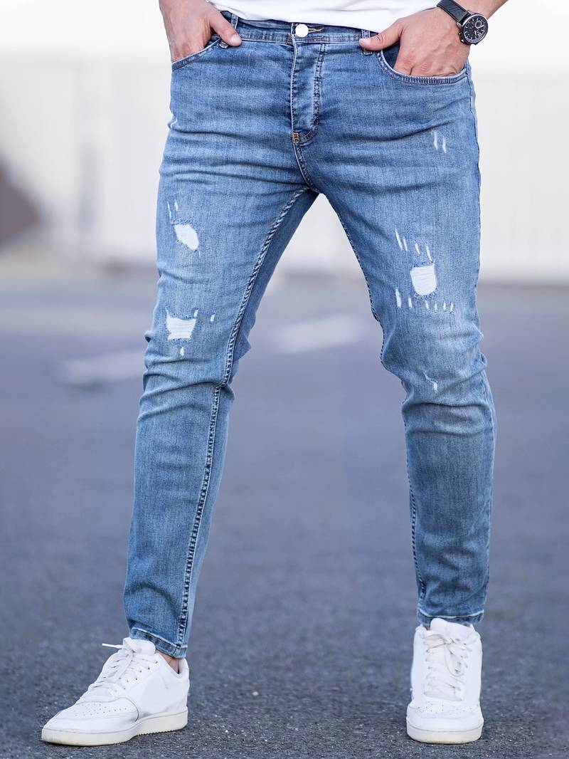 Quintus | Trendige Ripped Slim-Fit Herrenjeans