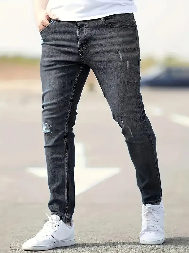 Quintus | Trendige Ripped Slim-Fit Herrenjeans