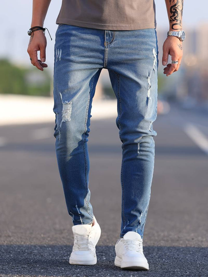 Quintus | Trendige Ripped Slim-Fit Herrenjeans