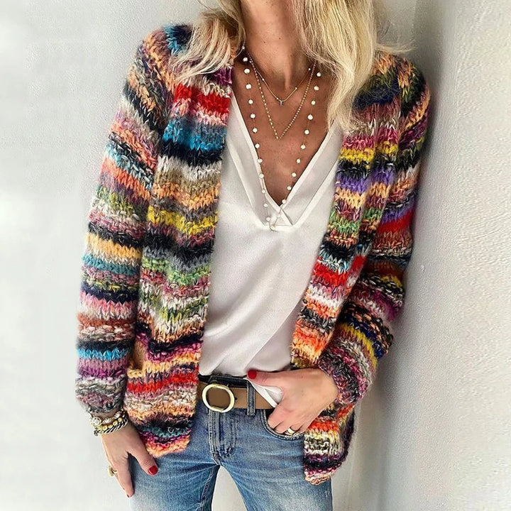 Elena | Stilvolles Damen-Strickcardigan mit Reißverschluss
