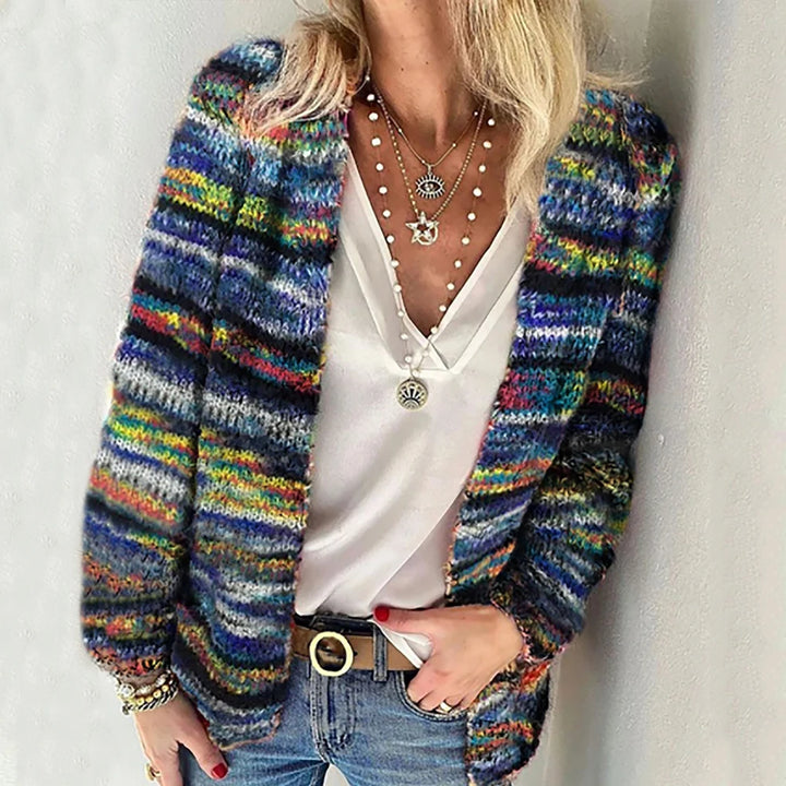 Elena | Stilvolles Damen-Strickcardigan mit Reißverschluss