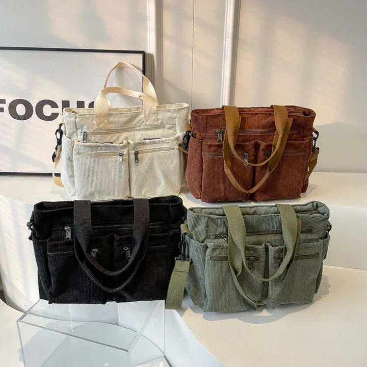 Ella | Luxuriöse Cord-Tragetasche – Stil und Funktionalität perfekt vereint