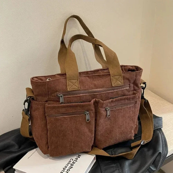 Ella | Luxuriöse Cord-Tragetasche – Stil und Funktionalität perfekt vereint
