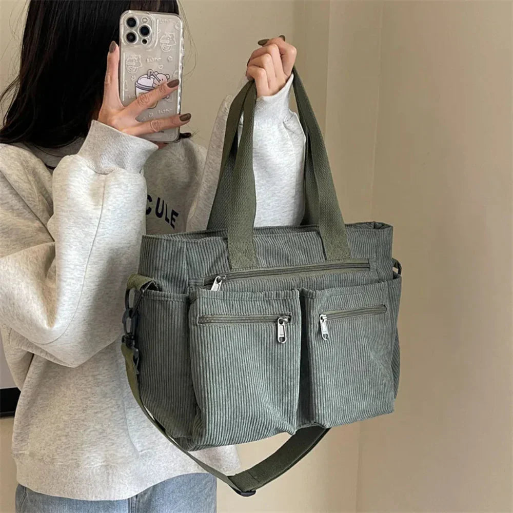 Ella | Luxuriöse Cord-Tragetasche – Stil und Funktionalität perfekt vereint