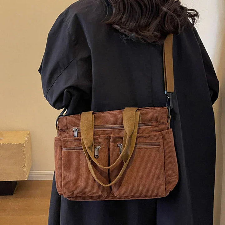 Ella | Luxuriöse Cord-Tragetasche – Stil und Funktionalität perfekt vereint