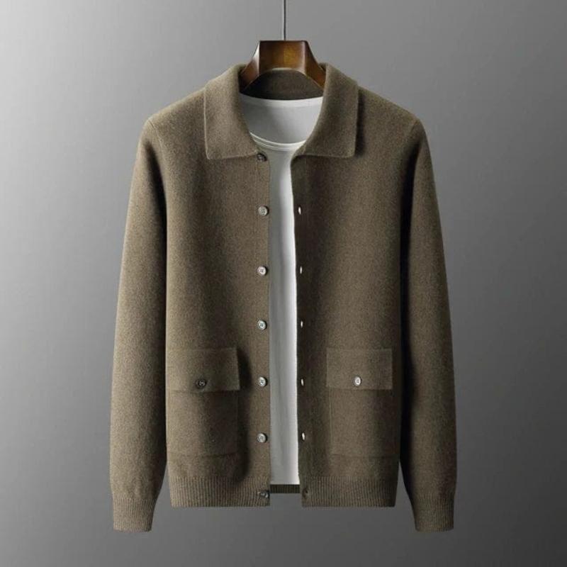 Victor | Elegante Knopfleiste Herren Strickjacke