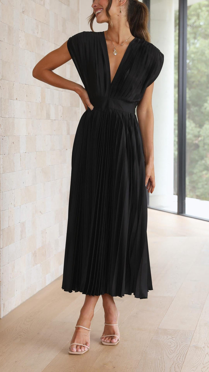 Maria | Elegantes & Raffiniertes Plisseekleid