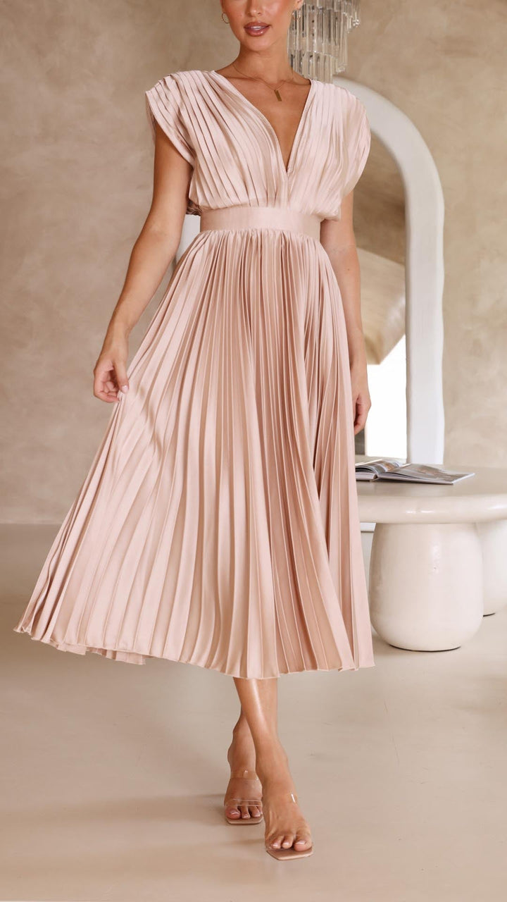 Maria | Elegantes & Raffiniertes Plisseekleid