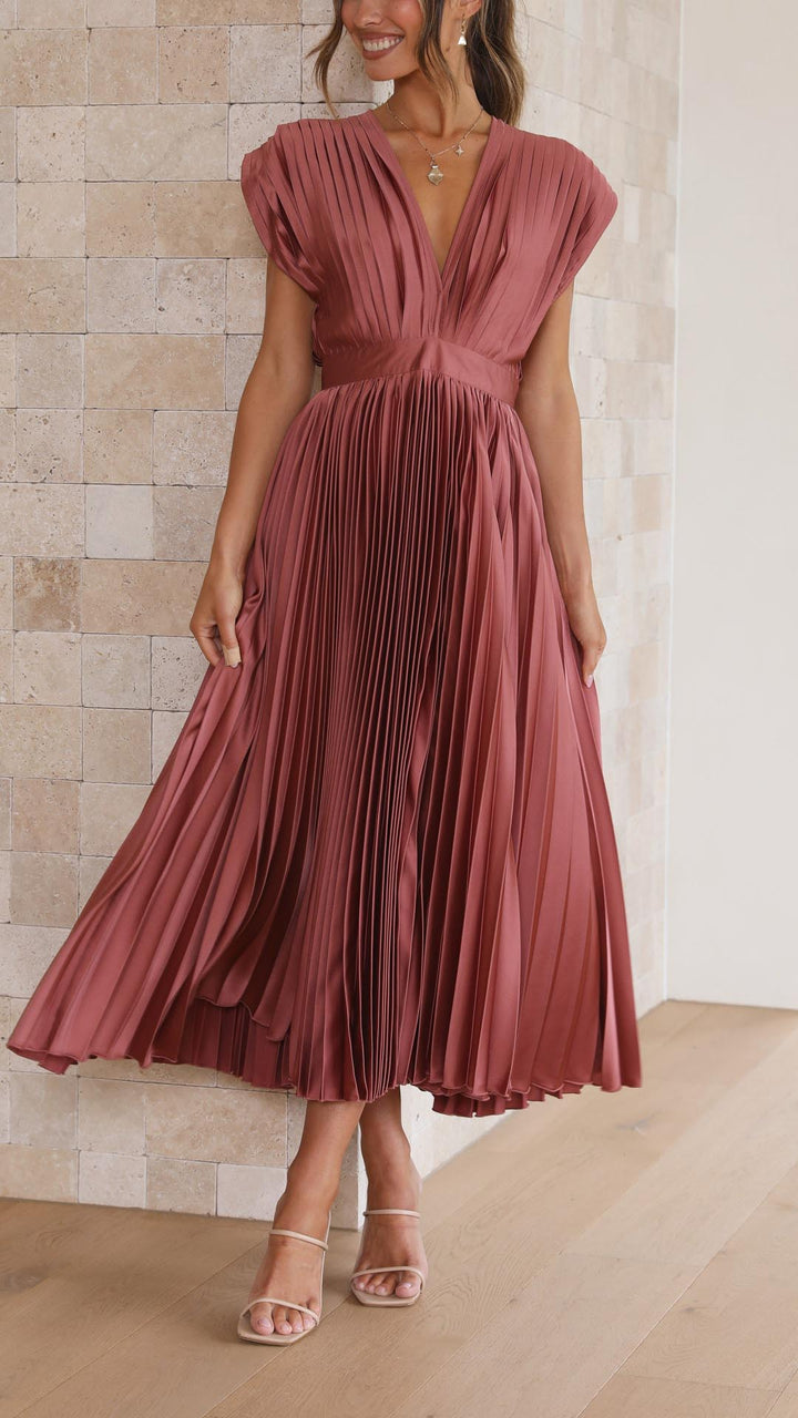 Maria | Elegantes & Raffiniertes Plisseekleid