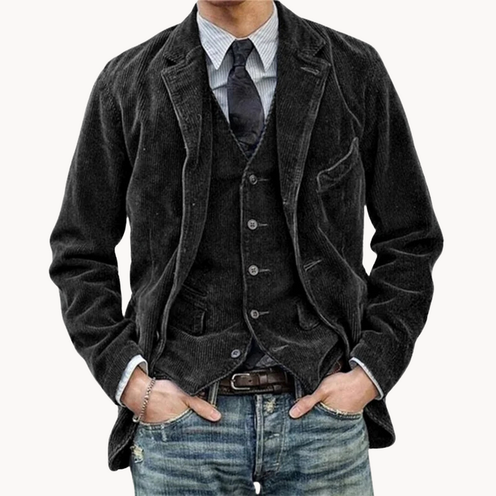 Hans | Zeitlose Vintage Eleganz Herren Blazer & Weste Set