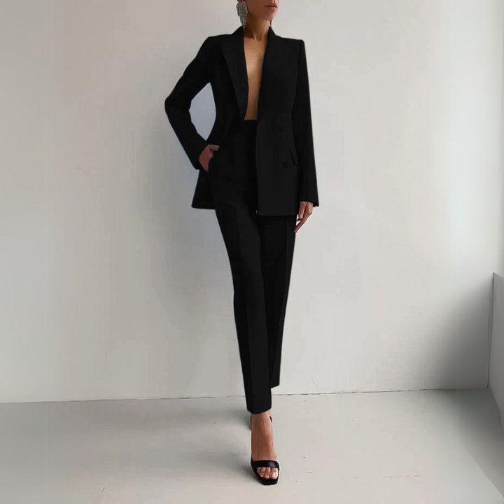 Giulia | Raffiniertes Zeitloses Damen Blazer- und Hosenset