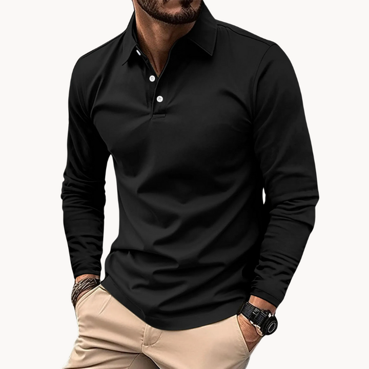 Conrad | Timeless Slim Fit Herren-Polo mit langen Ärmeln