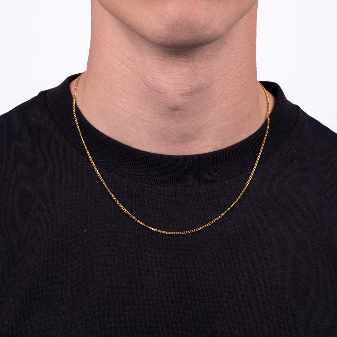 Bundle: Cuban Chain + Bracelet 2MM (Gold)